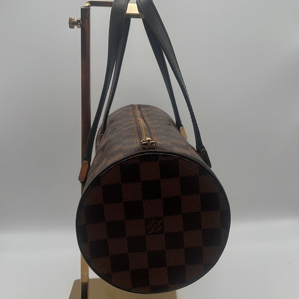 LOUIS VUITTON VINTAGE PAPILLON 26 DAMIER EBENE HANDBAG PURSE - Picture 2 of 14
